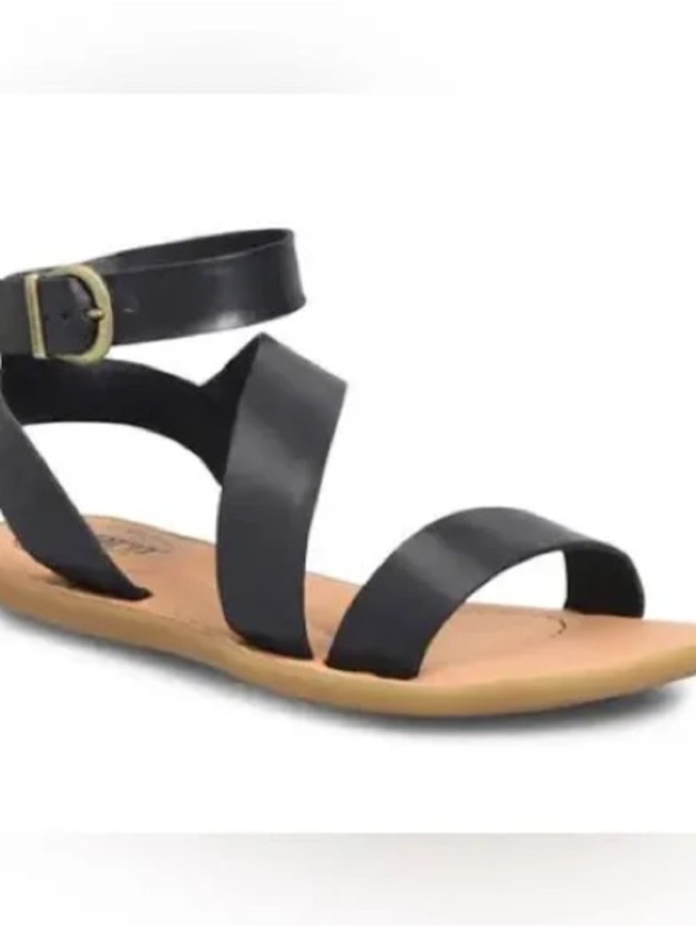 Born Leah Black Ankle Strap Sandals
